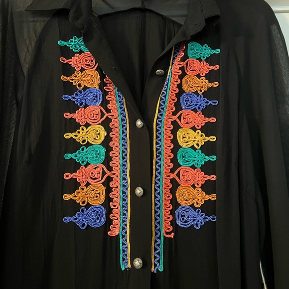 Embroidered Long Sleeve Blouse by Double D Ranch - Picture 2 of 5